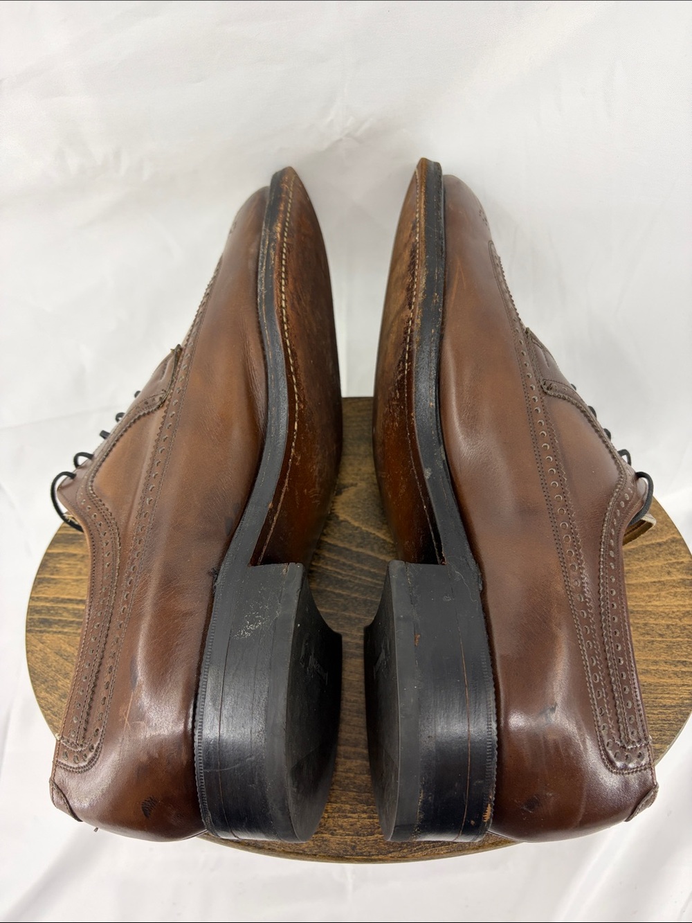Vintage Florsheim Imperial Kenmoor Wingtip Brown Leather Oxford, Mens 9 - Picture 9 of 16